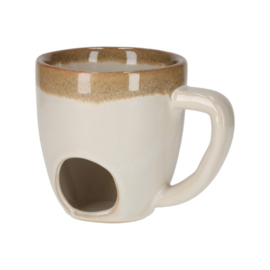 Fondue-mok beige
