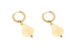 Oorbellen beige