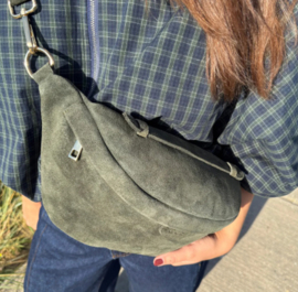 Fique The Label tas Cleo groen suède