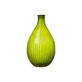 Vaasje recycled glas groen 18cm