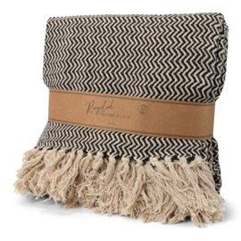 Plaid visgraat zwart-wit