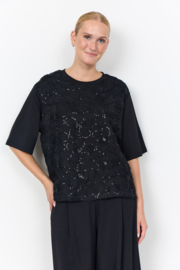 Soyaconcept shirt Banu zwart met glitter