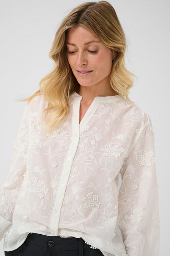 Cream blouse Hilda wit
