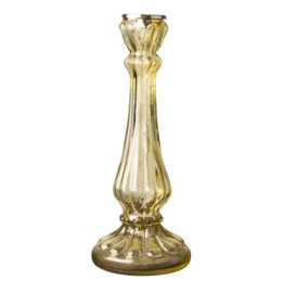 Kandelaar glas geel hoog