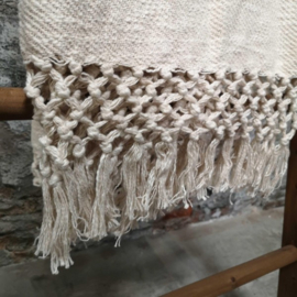 Plaid crème met bruin