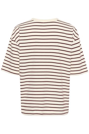 Kaffe T-shirt Winny streep bordeaux