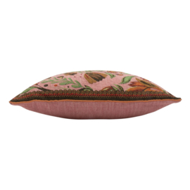 Kussen jacquard roze