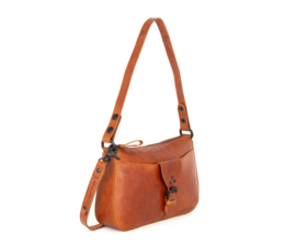 Schoudertas gesp cognac