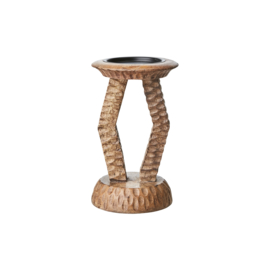 Kandelaar ribbel hout