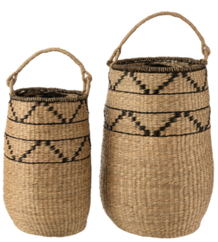Mand hoog, naturel/ zwart
