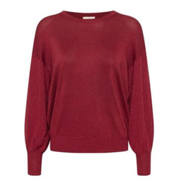 Kaffe top Regina rood glitter