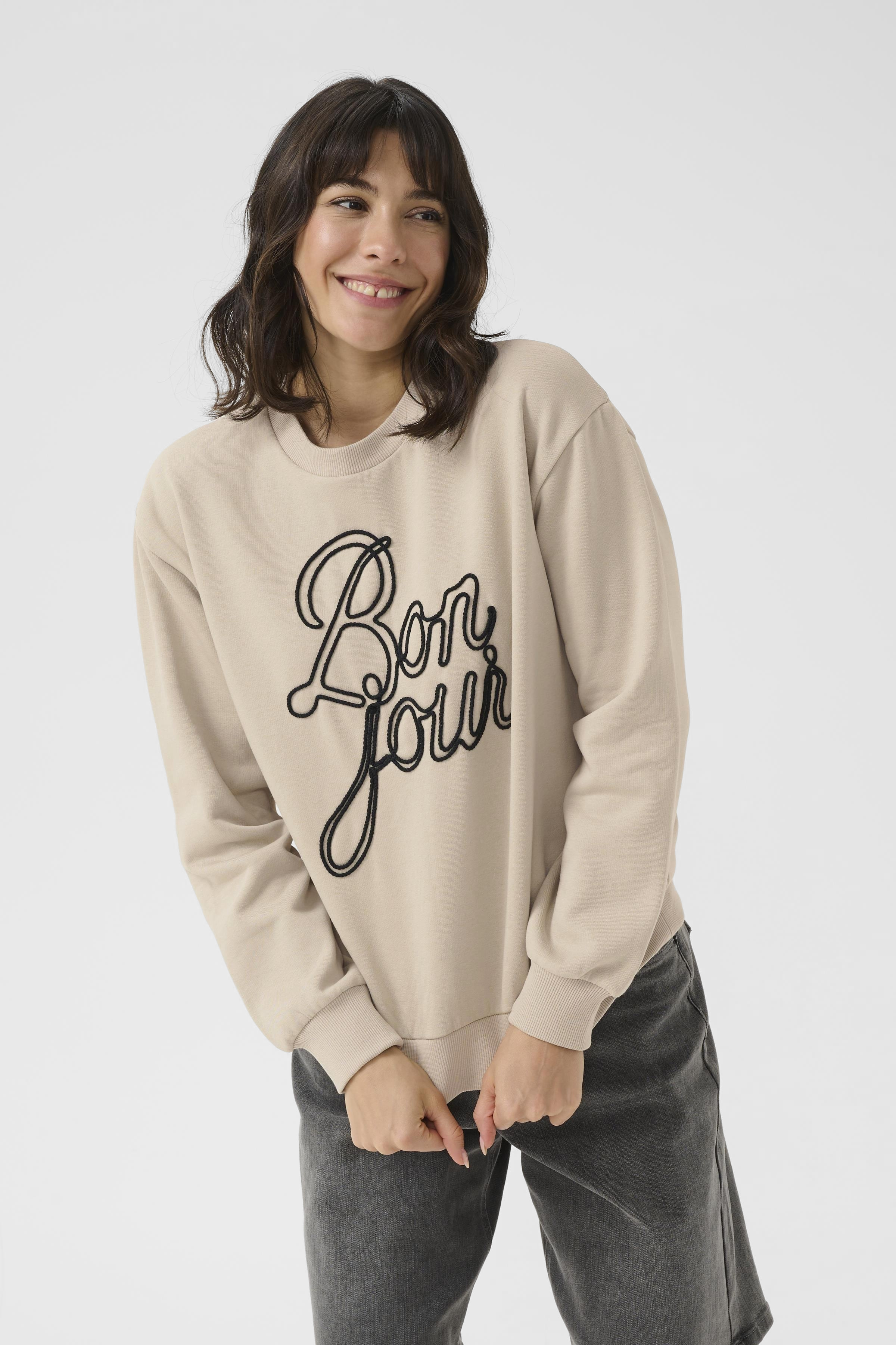 Kaffe sweatshirt Berta zand