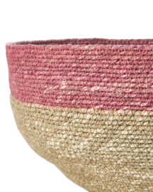 Mand naturel met roze rand
