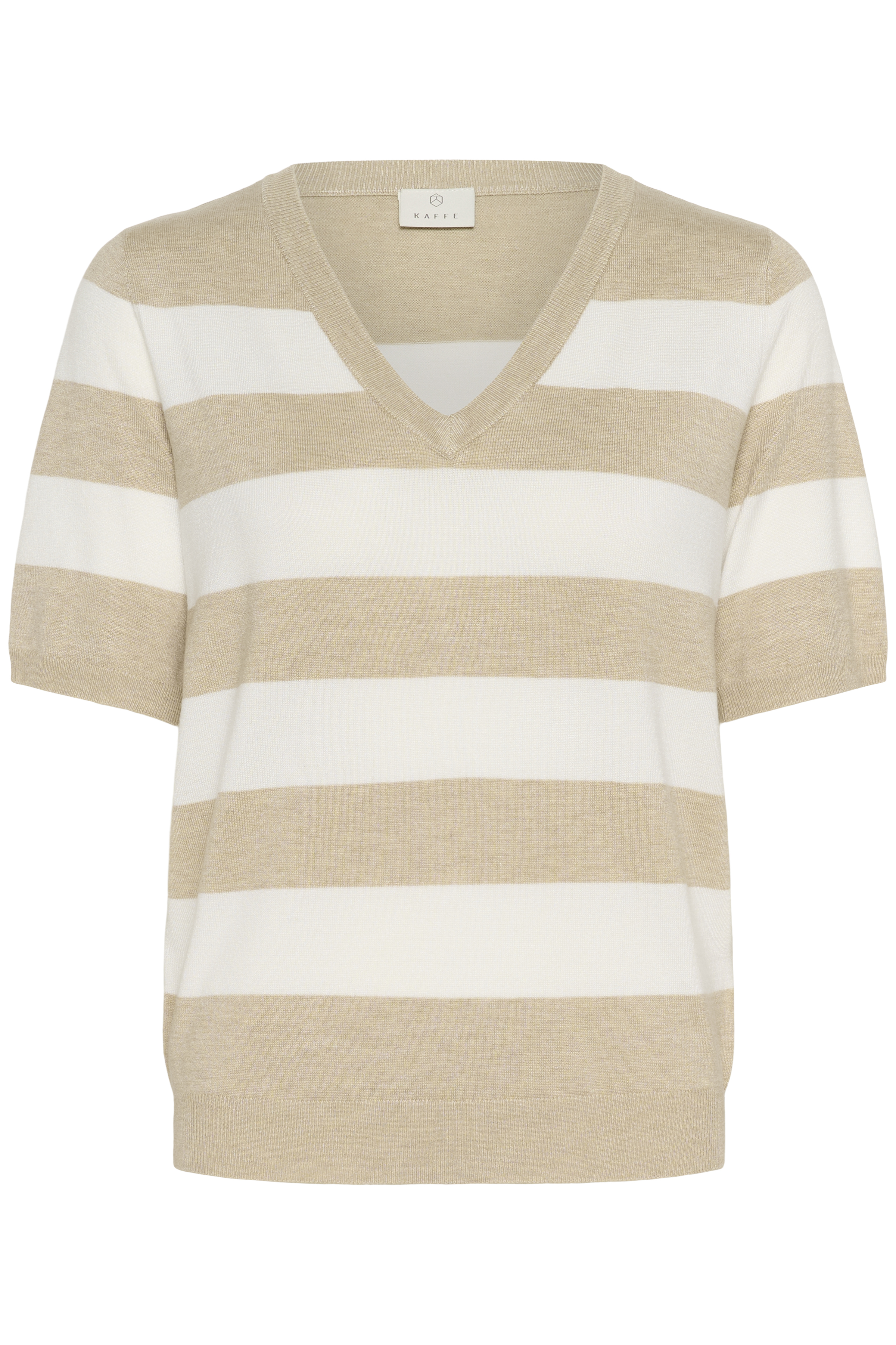 Kaffe V-hals trui Lizza beige