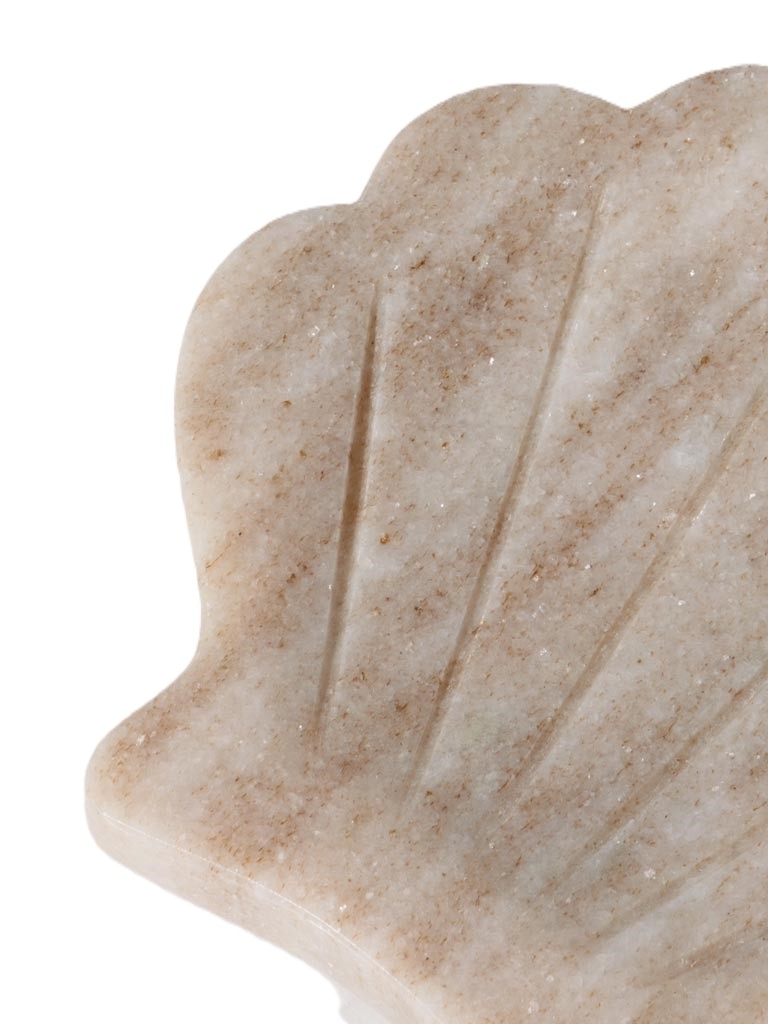 Schaaltje/ zeepbakje schelp marmer