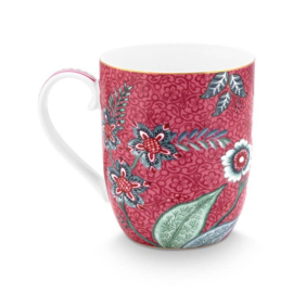 Pip Studio Flower festival mug small dark pink