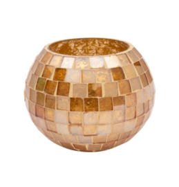 Windlicht mozaïek goud