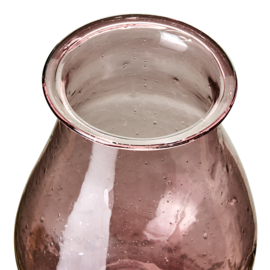 Vaasje recycled glas roze 14cm