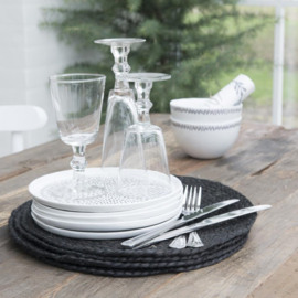 Placemat jute zwart