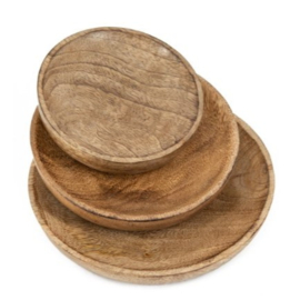 Schaaltje hout rond