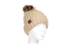 Muts gebreid naturel