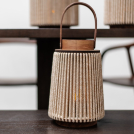 Lantaarn hout met touw