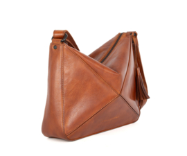 Crossbodybag kwastjes cognac