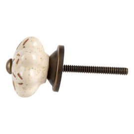 Knop Q58 bloem offwhite/rusty