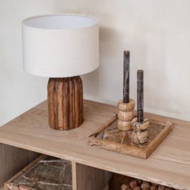 Tafellamp hout met kap