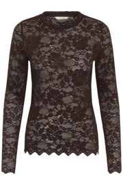 Cream lace shirt Pitia bruin