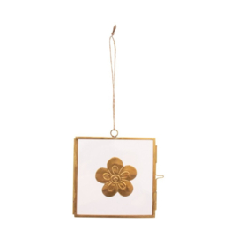 Fotolijstje hangend brass bloem