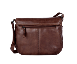 Crossbodybag met klep bruin