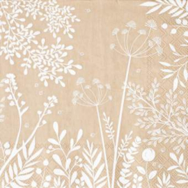 Servetten witte bloemen