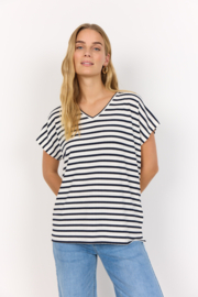 Soyaconcept T-shirt Kaiza streep zwart