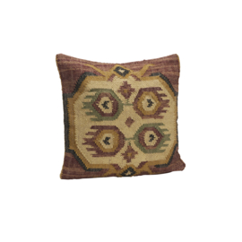 Kussen jacquard jute