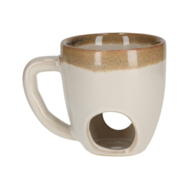 Fondue-mok beige