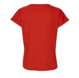 Cream T-shirt Dania rood