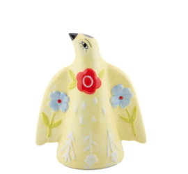 Vaasje vogel lichtgeel