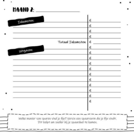 Sillibeads invulboekje "Budgetplanner, mijn uitgavenboekje"
