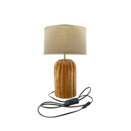 Tafellamp hout met kap