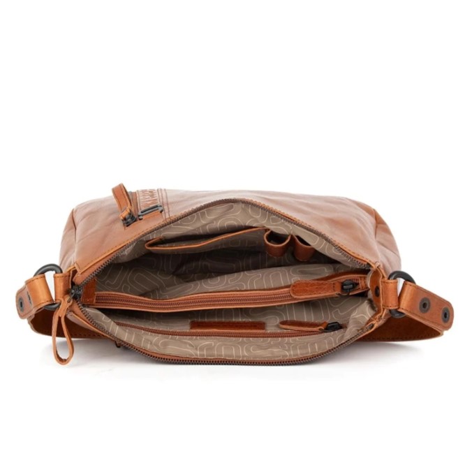 Schoudertas cognac