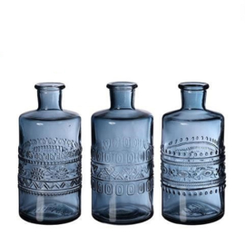 Vaasje reliëf recht blauw