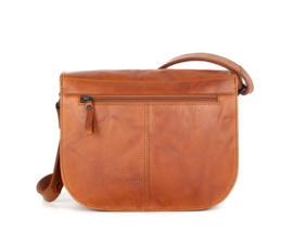 Flapbag gesp cognac