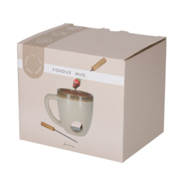 Fondue-mok beige