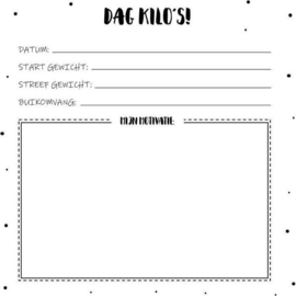Sillibeads invulboekje "Dag kilo's, mijn afslankboek"