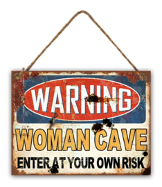 Wandbord "woman cave"
