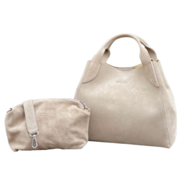 Fique The Label tas Eliza beige suède