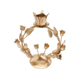Kandelaar goud bloemen