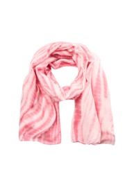 Soyaconcept  sjaal Camron roze/wit