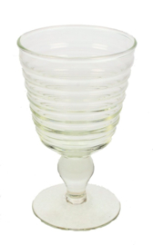 Wijnglas helder geribbeld